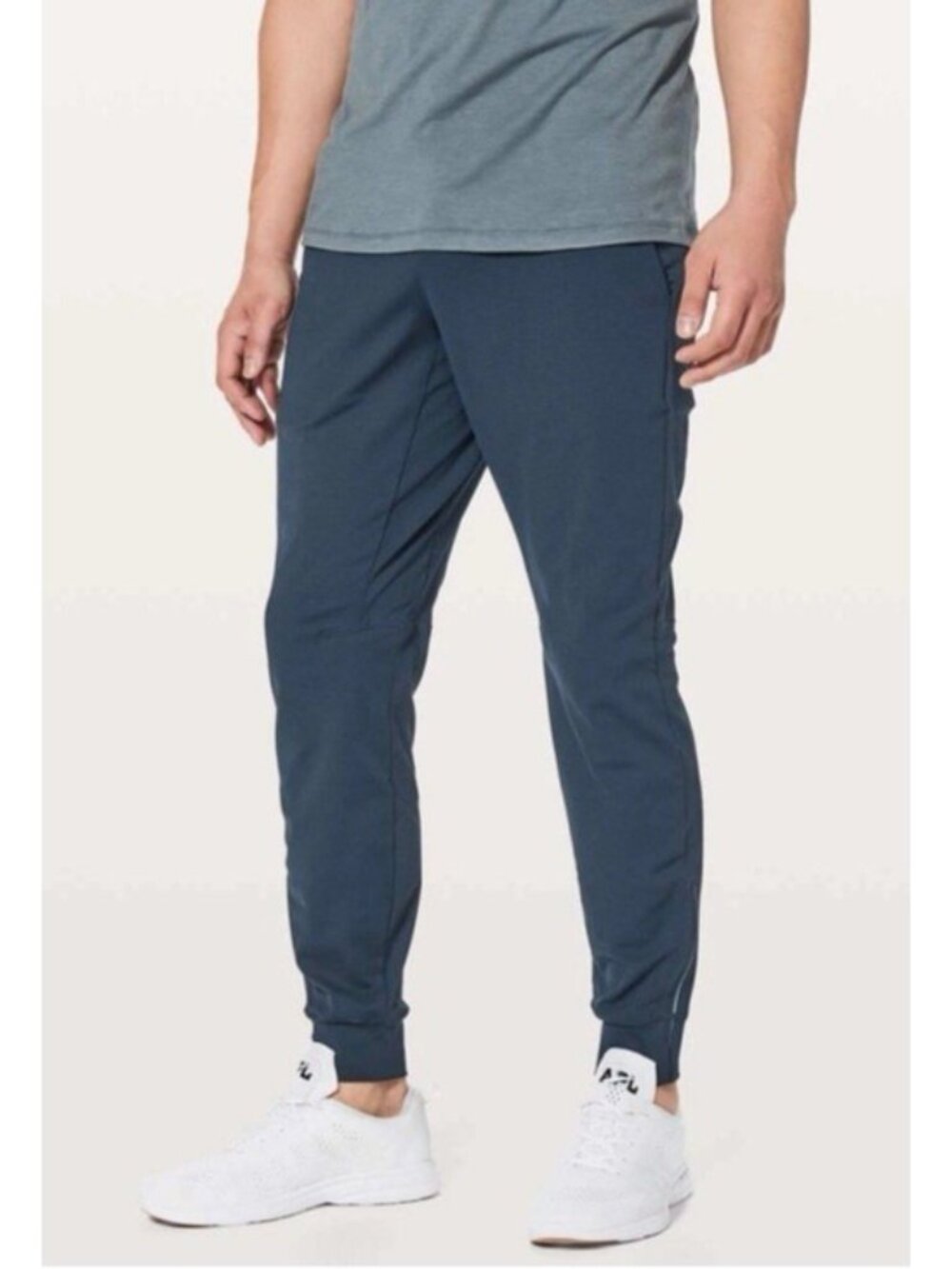Lululemon Warped Sense Pant True Navy Mens Sz S Ankle Zip Tapered Athleisure